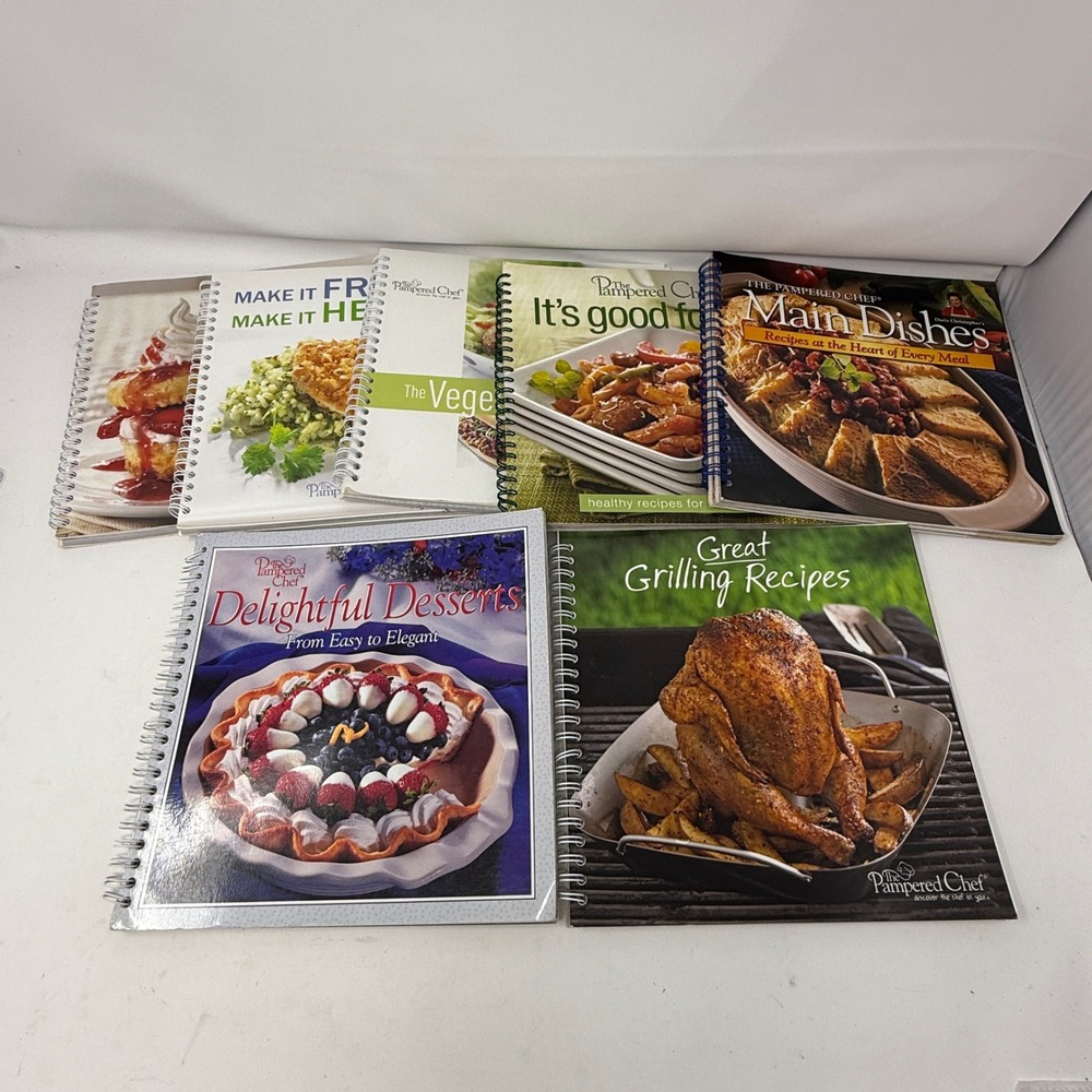 The Pampered Chef Cookbook Lot 7‎ 
Main Dishes Desserts Grilling Vegetarian